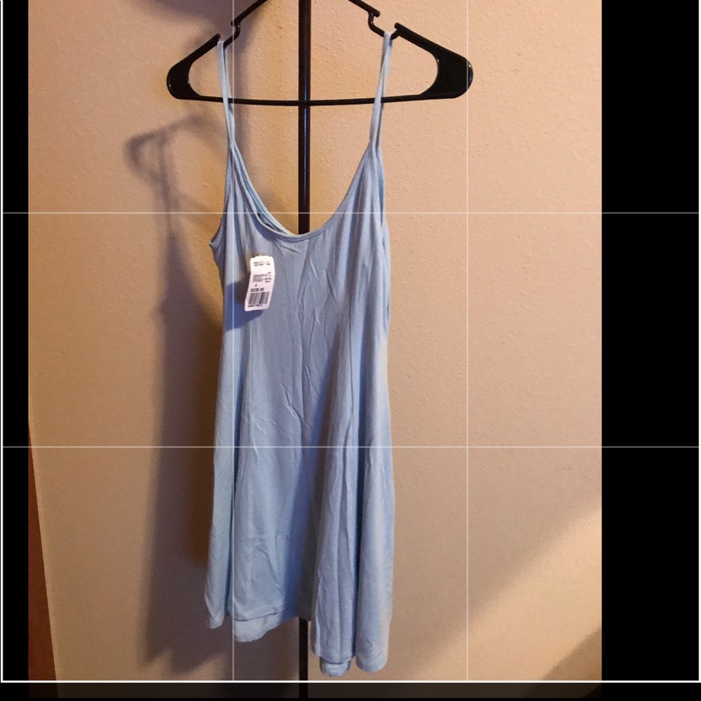 Blue spaghetti strap dress
